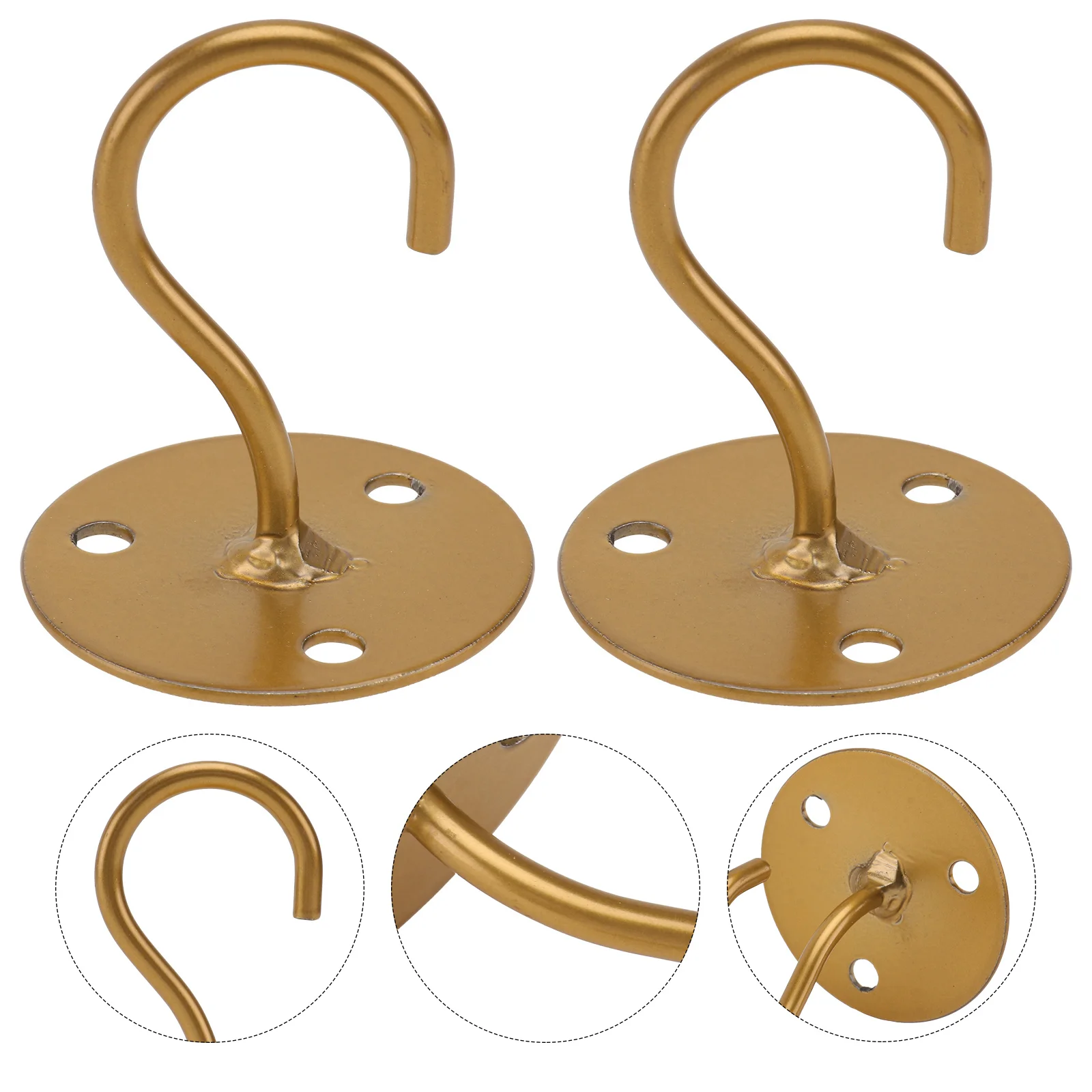 

2Pcs Home Iron Ceiling Hook Wall Mounted Hanger Flower Basket Hook Wall Mounted Hook for Home