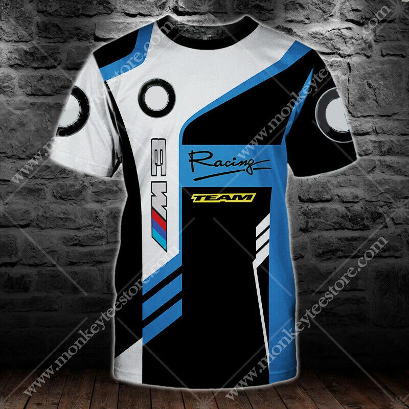 

Летняя мужская футболка с коротким рукавом для BMW Motorrad гоночная команда мотоприключения локомотивы езды быстросохнущая футболка для моток...