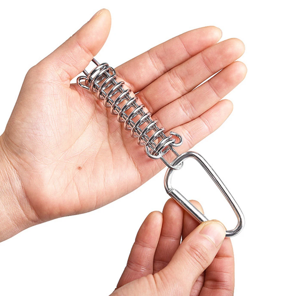 

Spring Wind Rope Buckle Aluminium Fix Hook Buckles Outdoor Camping High Strength Family Outdoor Camping Accessories
