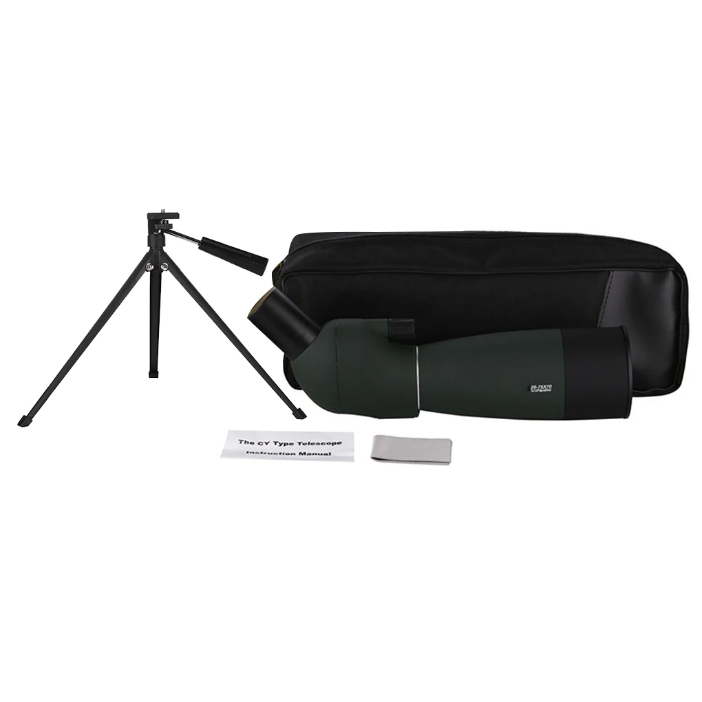 

25-75x70 Birdwatching Monocular Outdoor Hunting Camping Hiking Single-tube Telescope with Tripod