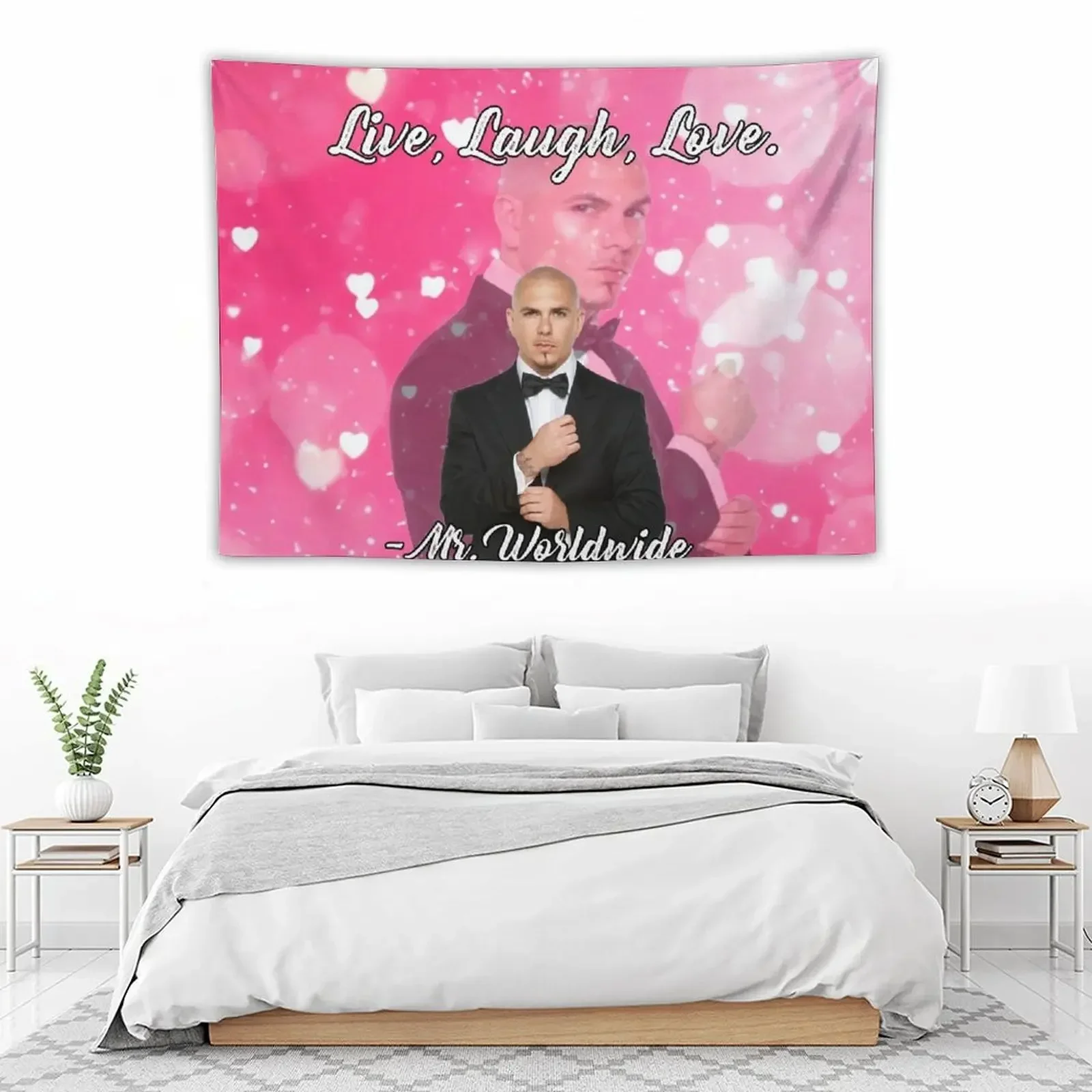 Розовый гобелен с надписью to Live мистер по всему миру корейский Декор для комнаты