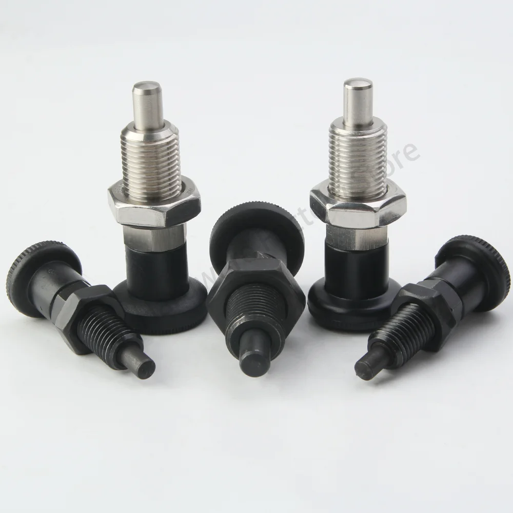 

QB221 Three Colors Plastic Knob Stainless/Carbon Steel Indexing Plunger With Nut Return /Self Locking Type Index Bolts