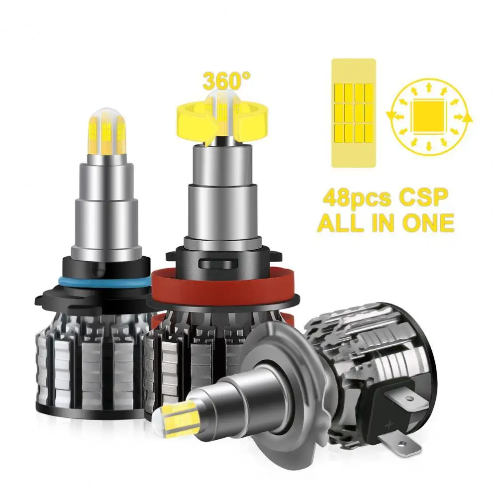 

2 шт., автомобильные фары с прямым разъемом, хорошее рассеивание тепла, 56 Вт, 6000K, H1, H8, 9006, 9012, лампы для фар автомобиля