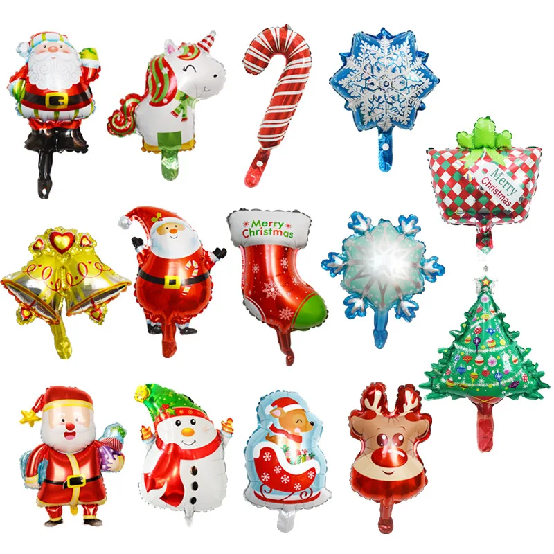 

20pcs Large Santa Snowman Elk Christmas Bear Penguin Snowflake Aluminum Film Balloon Christmas Party Decoration Balloons