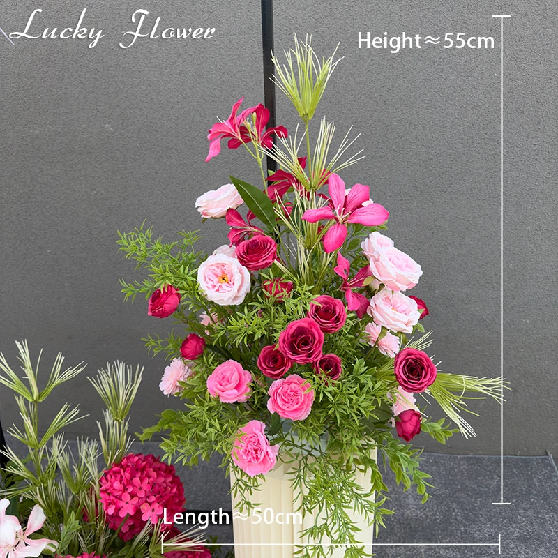 

Искусственный шелковый цветочный ряд Lucky flower для свадьбы