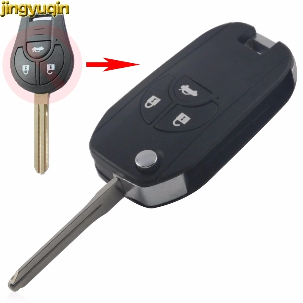 Jingyuqin модифицированный Флип складной дистанционный ключ оболочки для Nissan Sylphy 3