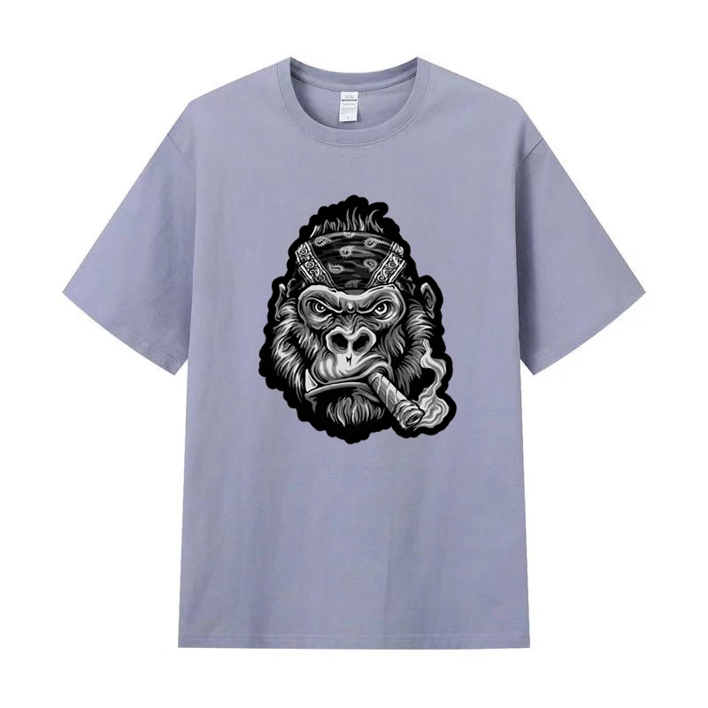 

Футболка мужская с коротким рукавом, хлопковая тенниска с принтом, модная спортивная майка, повседневный топ для бега, лето