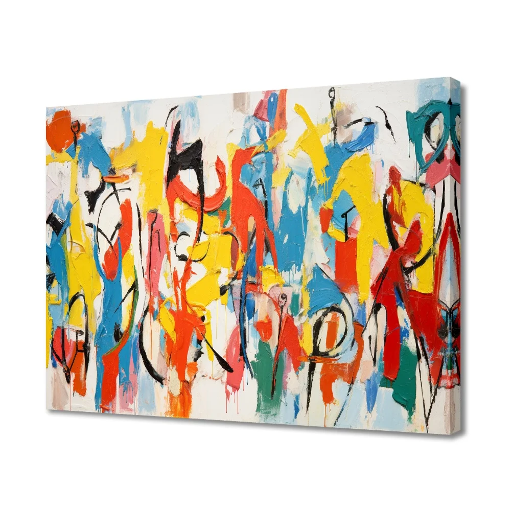 

Forbeauty Абстрактные цветные граффити линии современный Декор Рамка галерея холст живопись красочная ваза античный для украшения дома