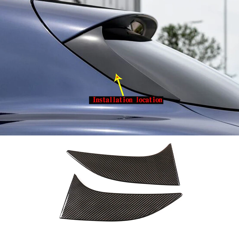 

100% carbon fiber Triangle decorative panel tailgate 2 Pcs For 2017-2020 Alfa Romeo Stelvio，Car Modification accessories