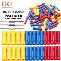 10100pcs assorted insulated crimp terminals electrical wire cable butt connectors copper crimping terminal bv1 25 bv2 5 bv5 5