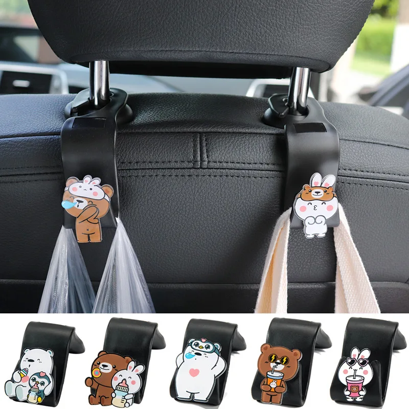 Автомобильная вешалка с мультяшными животными крючок на спинку сиденья