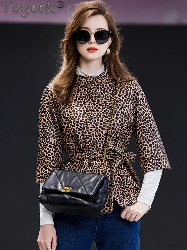 Tcyeek куртка из натуральной кожи женское пальто овчины весенне-осенняя одежда 2024