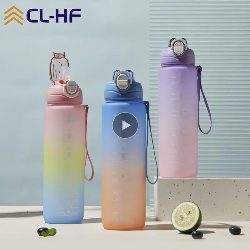 

Safety Lock Sports Fitness Cups Reusable Carrying Ring Design Outdoor Drinking Bottles 1000ml Portable Water Cups Large Capacity
