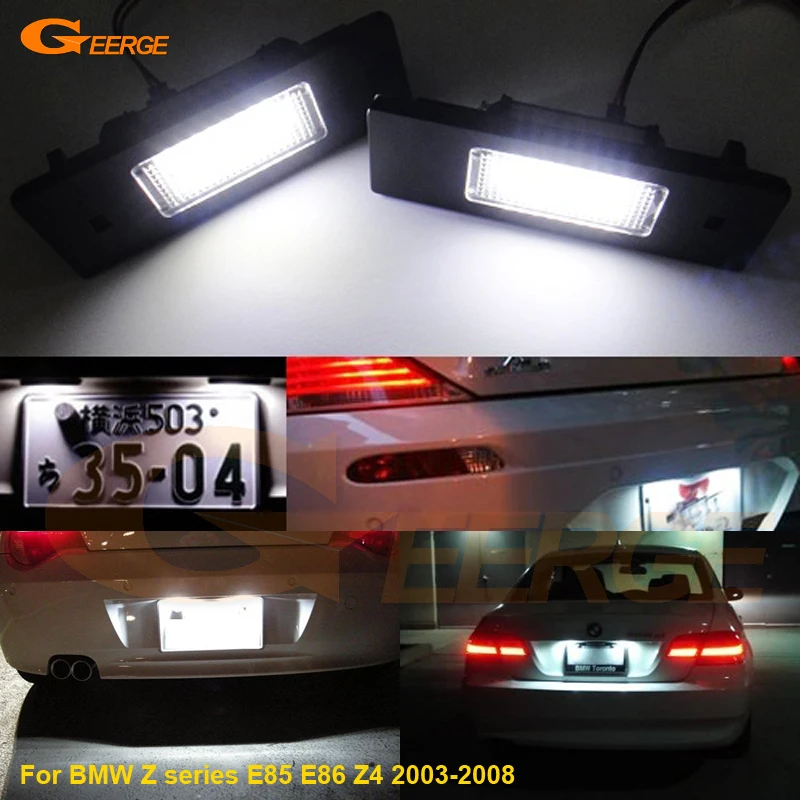 

For BMW Z series E85 E86 Z4 2003-2008 Excellent Ultra bright Led License plate lamp light No OBC error car Accessories