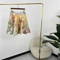 2021 autumn hot sale beading tassels high waist mini skirt