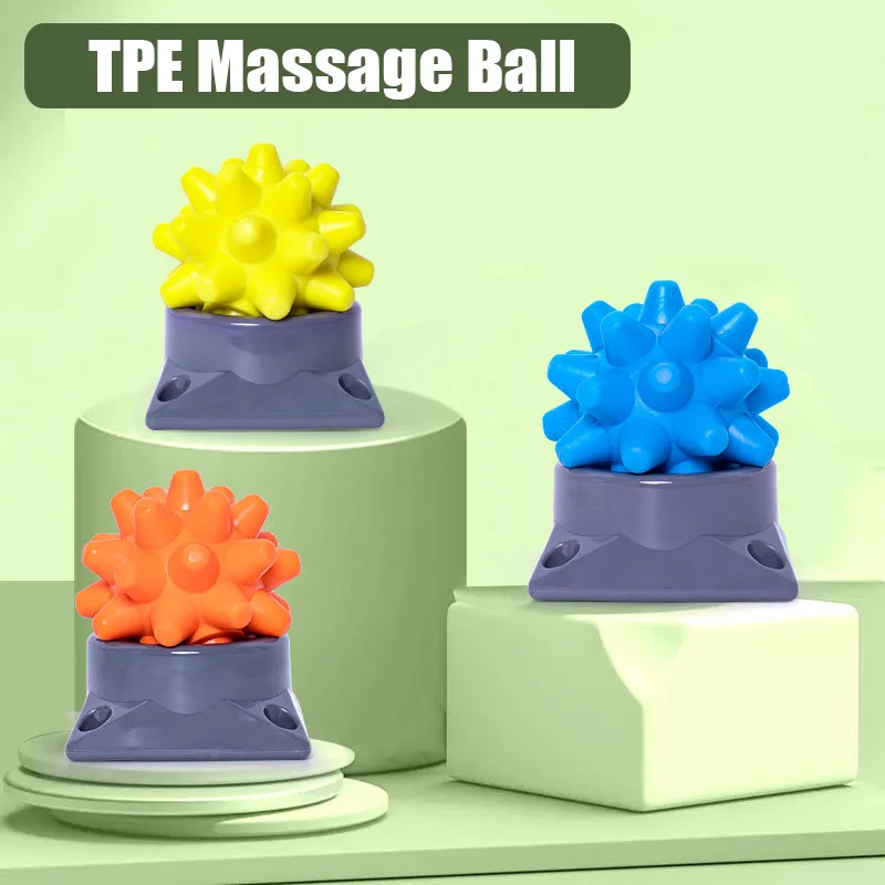 

Fitness Balls Silicone Massage Ball With Spikes Sensory Anti-stress Muscle Training Rubber Hard Neck Yoga Pilates Back Roller