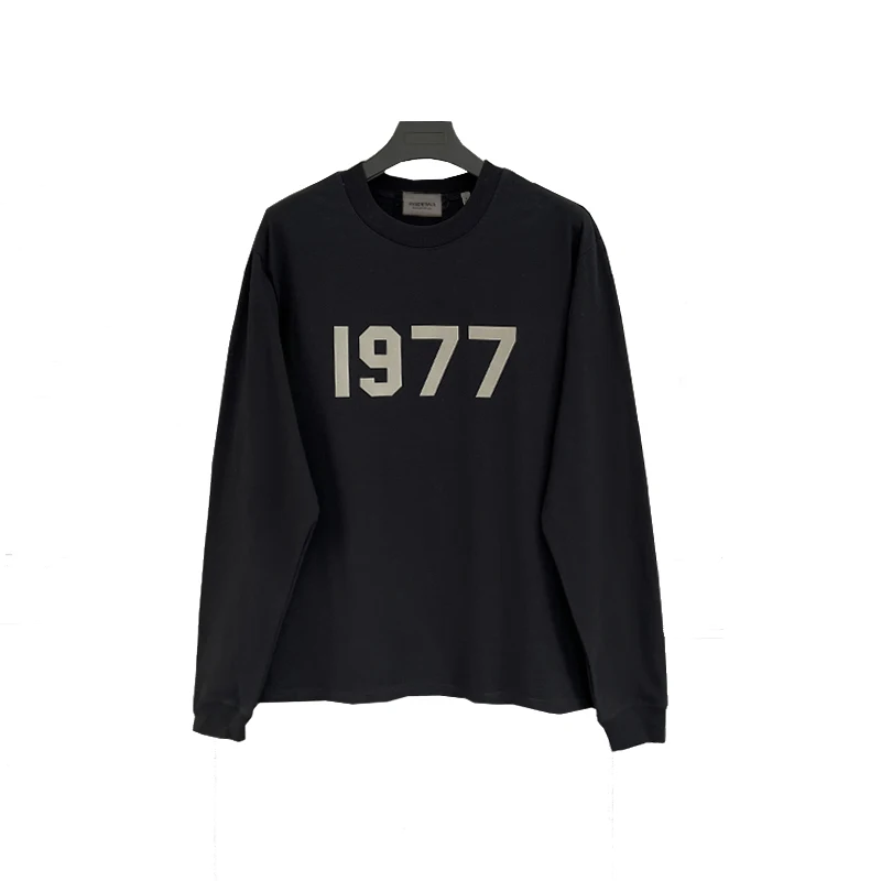 Essentials Silicone Letter Long Sleeve T-Shirt Essentials Long Sleeve T-Shirt Fall/Winter Men's and Women's T-Shirt