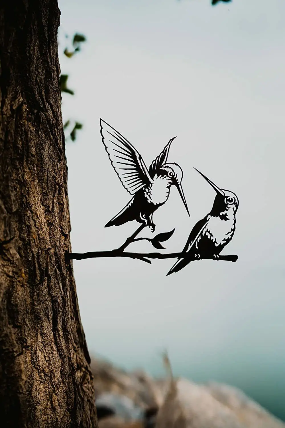 Украшение для пары Колибри | Искусство в саду на заднем дворе дереве