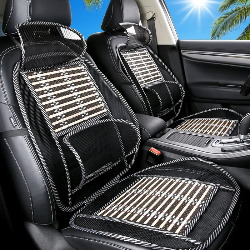 

1pc Summer Cool Car Seat Pad Office Chair Bamboo Chip Cover Cushion Breathable Mesh Ventilate Support Cushion for All Car Seats