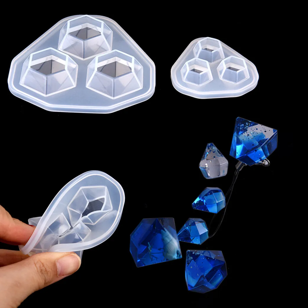 

1 шт. силиконовая форма, формы для смолы для «сделай сам», маленькая Бриллиантовая подвеска, бриллиантовая форма для изготовления украшений