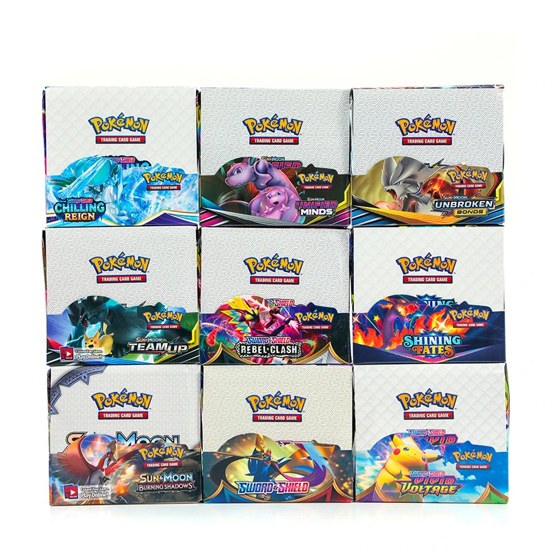 

324 Pcs/Set Pokemon Card Sparkling Fate Style English Booster Battle Transaction Card Exquisite Children's Birthday Gift