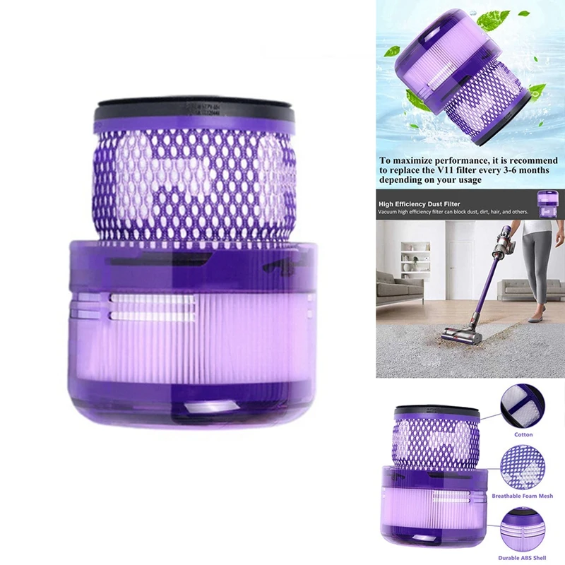 

Hepa-фильтр для пылесоса Dyson SV19/ SV12 Omni-Glide, Сменные запасные части, моющийся фильтр, 2 шт.