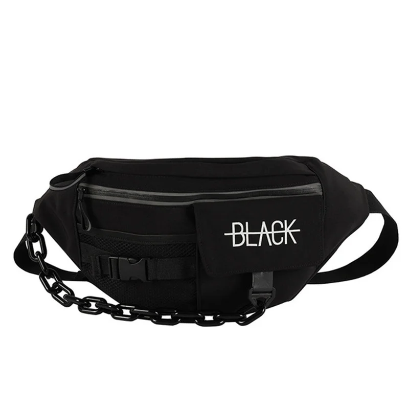 

Waist Large Capacity Bag Canvas Fanny Pack For Men Unisex Belt Bag Multi-Functional Chest Bags Hip Hop Tooling Banana Waist Pack