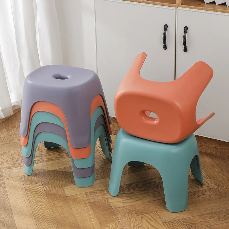 

Household Plastic Small Stool Thickened Can Be Folded for Tea Table Small Stool Shoes Stool Sofa Stool Anti-Skid Low Stool