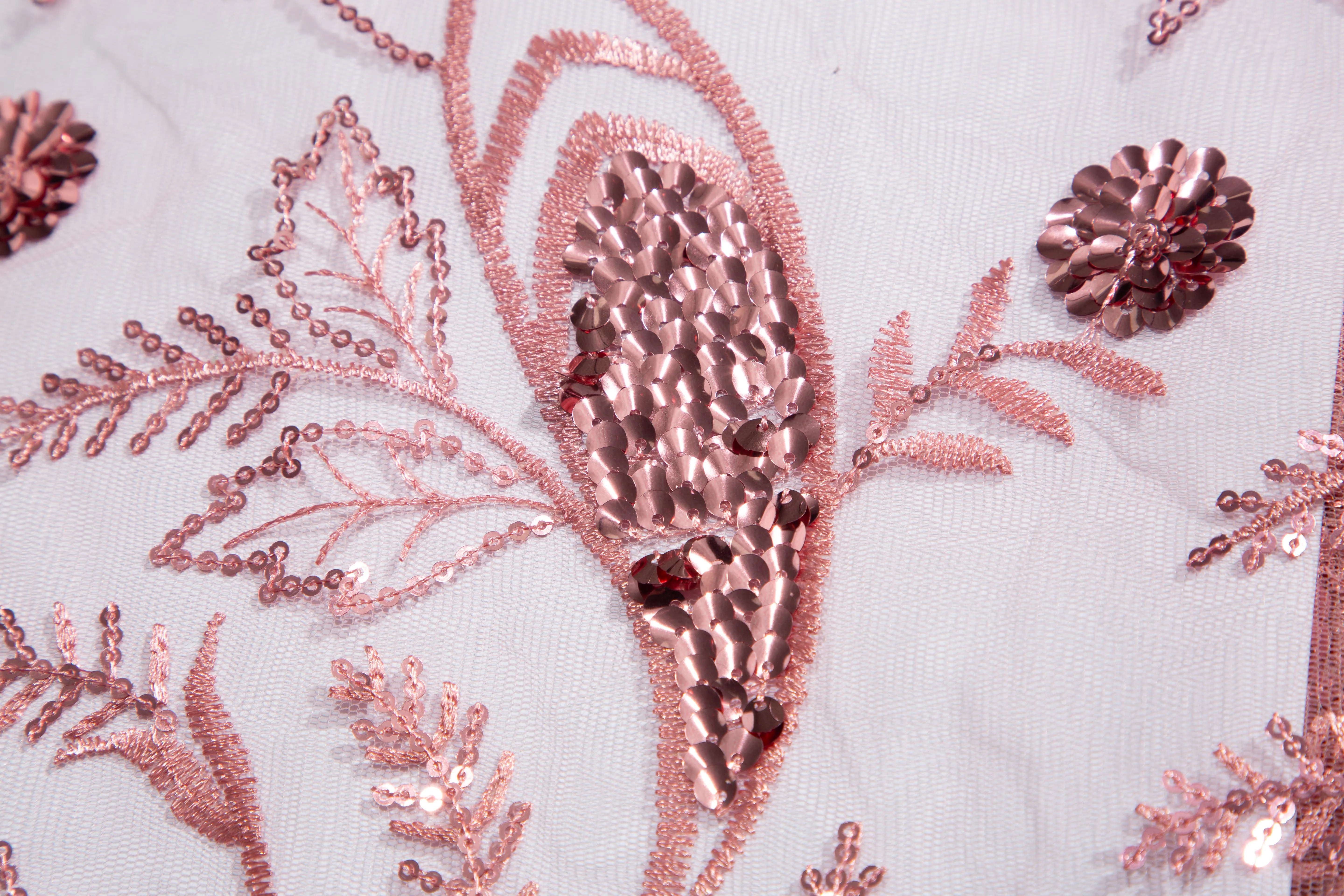 Кружевная ткань с блестками