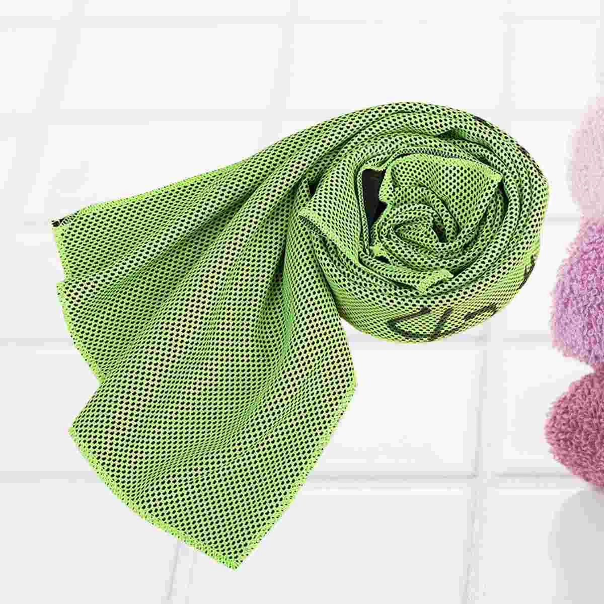 

Super Absorbent Sports Towels Summer Outdoor Sweat Fitness Swimming Travel Cold Towel(27X77cm, Green)