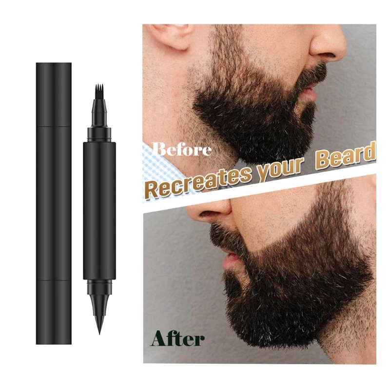 

Наполнитель для бороды, ручка, искусственная кисть, окраска бороды, формирование, водонепроницаемый карандаш для бороды, карандаш для бровей, усов, инструмент для ремонта R3MF