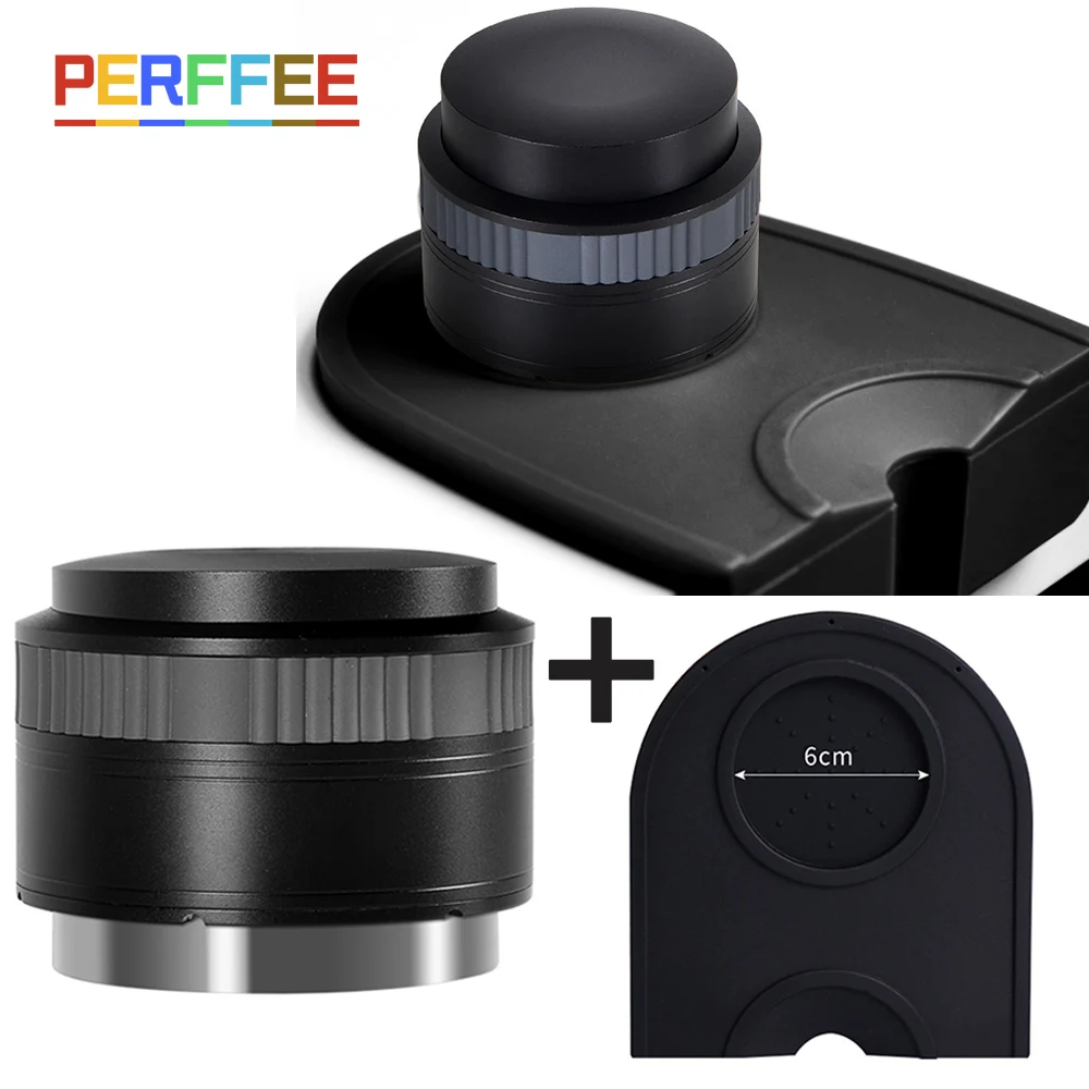 

Coffee Distributor Espresso Tamper Stainless Steel Pressure Flat Coffee Tamper Precision Tamping Coffee Distributor 58mm