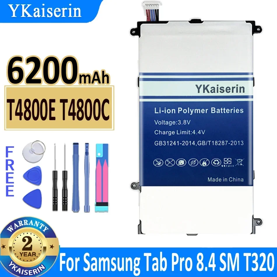 Аккумулятор YKaiserin T4800E T4800C емкостью 6200 мАч для Samsung Galaxy Tab Pro 8 4 SM-T321 T325 T320 T321 + номер