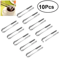 10pcs ice tongs stainless buffets tongs wedding party candy buffet bar home kitchen tools portable outdoor bbq ice cream tools