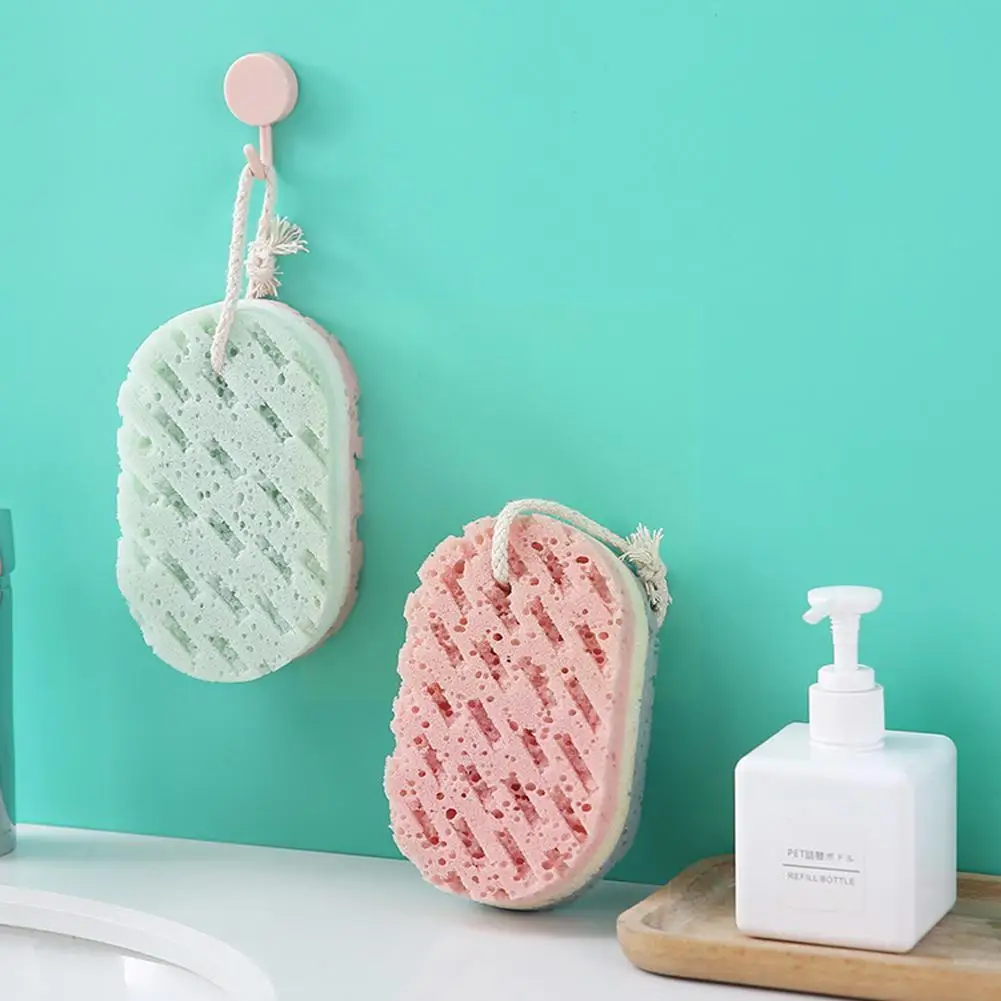 

1pcs Sponge Bath Ball Shower Rub Sponge Bathroom Accessories For Wash Whole Body Exfoliation Massage Brush Scrubber Body Br J7q5