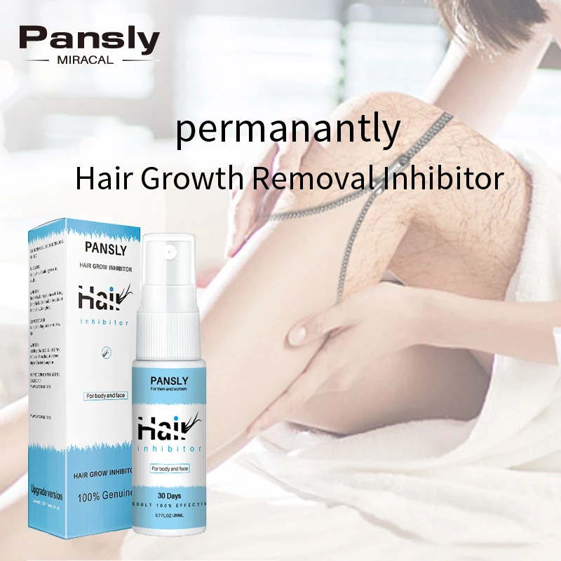 Permanent Hair Removal Inhibitor Spray Essence Painless Beard Legs Armpit Smooth Repair Skin Facial Pubic Hair Stop Growth Spray