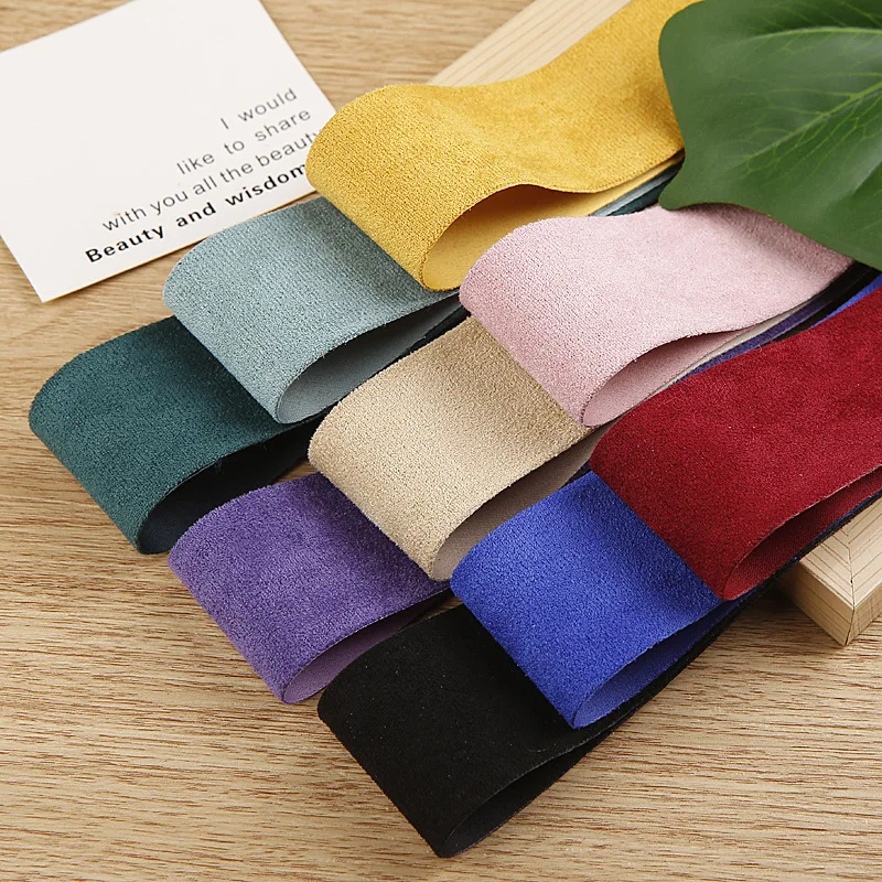 

Kewgarden Suede Ribbons 1" 1-1/2" 25mm 4cm DIY Hairbow Accessories Handmade Crafts Sewing Materials Gift Packing 10 Yards