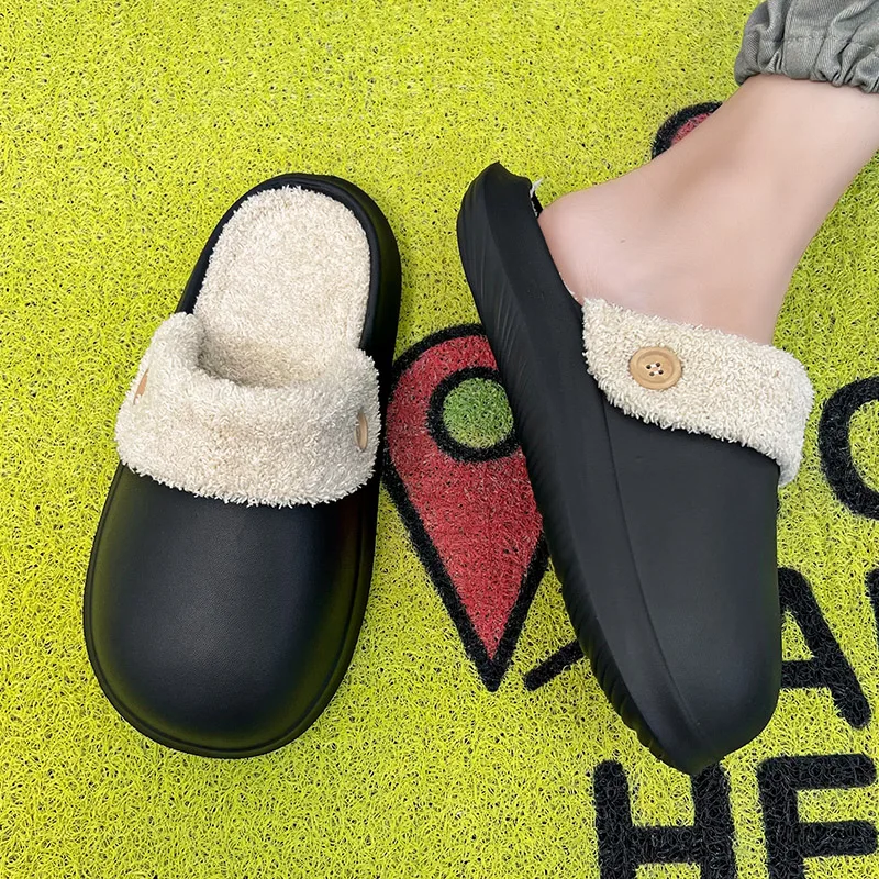 Новые хлопковые тапочки домашняя обувь удобные мужские на толстой подошве