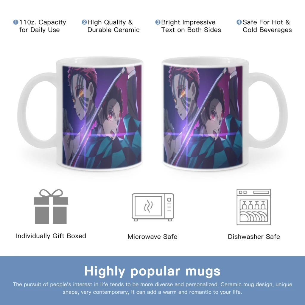 Кружка для кофе Ghost Killing Blade Tanjiro бесплатная доставка 11 унций забавная