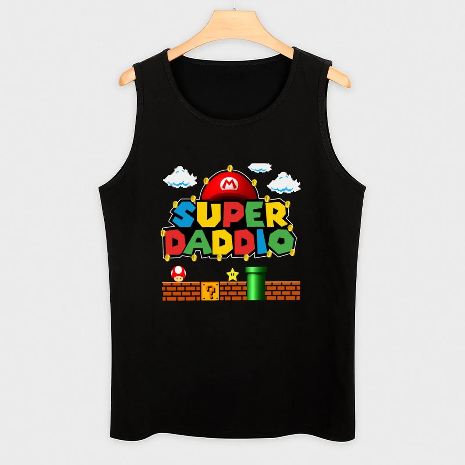 Фото Новая майка Super Daddio Fathers Day, мужской топ с аниме №3