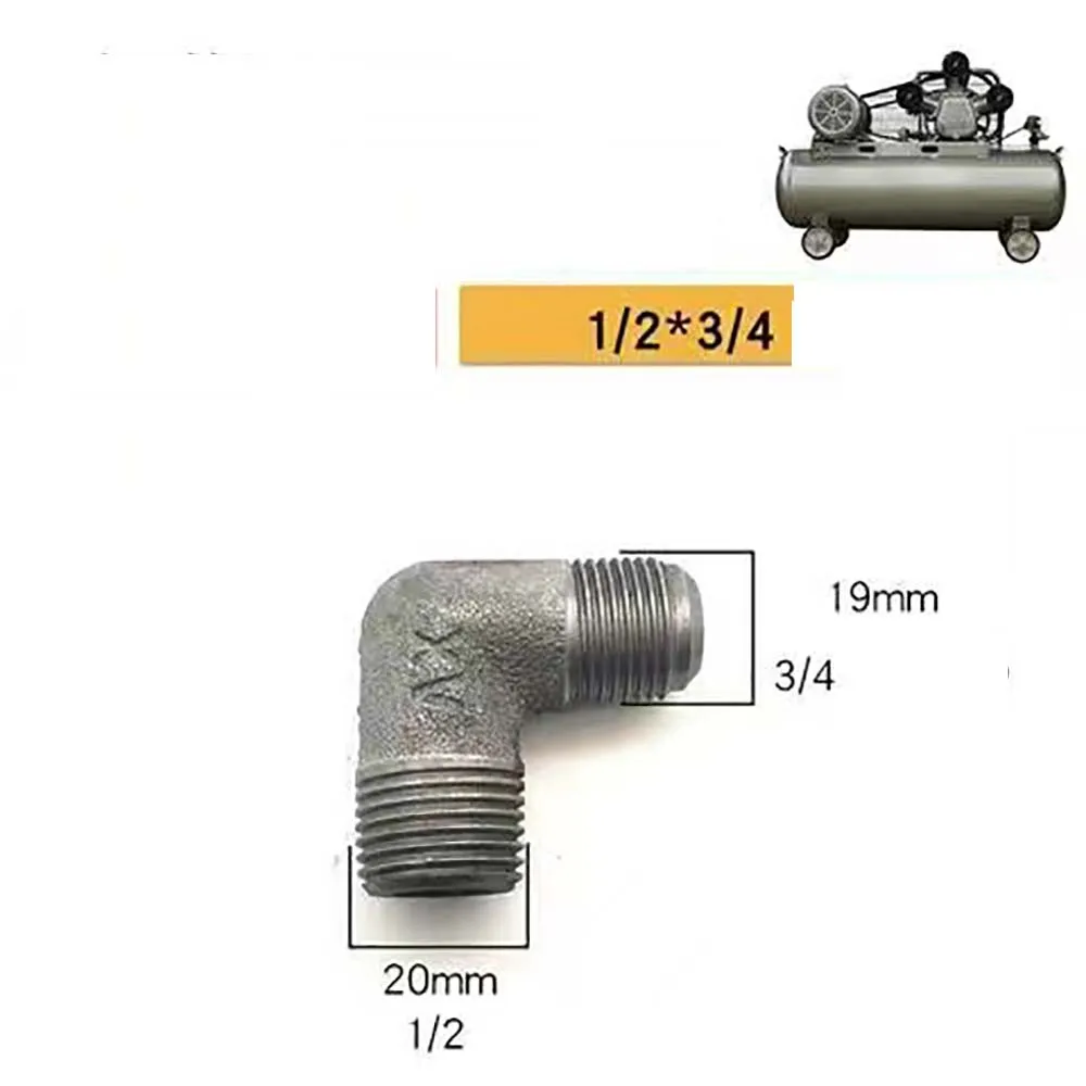 

90 Degree Elbow Connector Air Compressor Fittings Check Valve Elbow Coupler Air Compressor