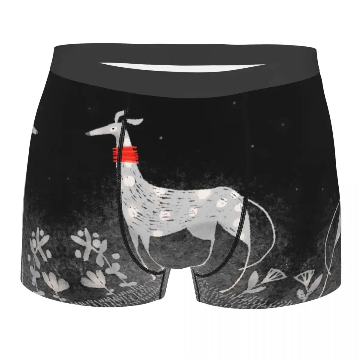 

Ночное Мужское нижнее белье, борзая, Whippet Lurcher, собака боксёр, шорты, трусы, забавные Трусы со средней талией для мужчин размера плюс