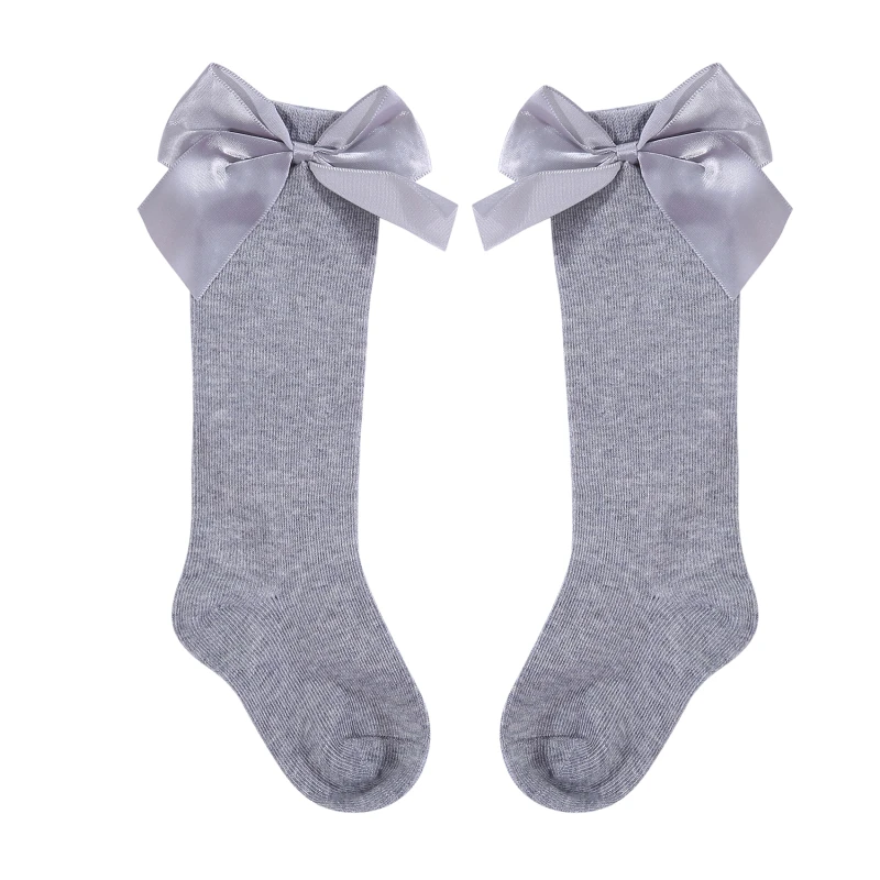 

Носки для маленьких девочек, осенние носки до колена с большим бантом, мягкие носки, детские рождественские носки, красные носки для новорож...