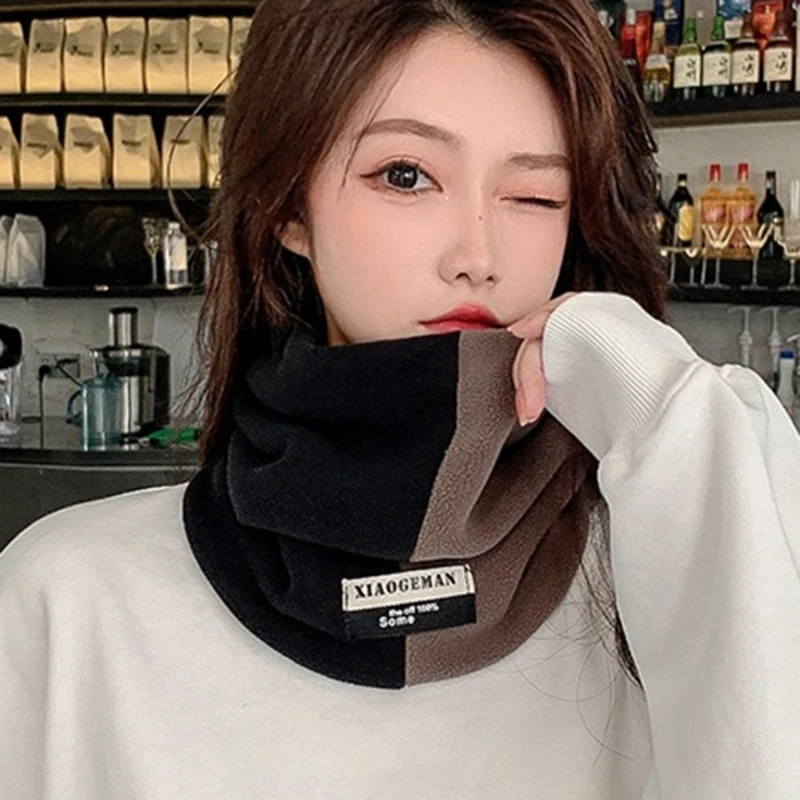 

Новинка 2023, зимний бархатный тканевый шарф-кольцо, женские теплые шарфы для шеи, мягкие удобные сутулки, Модные Цветные Шарфы в стиле пэчворк