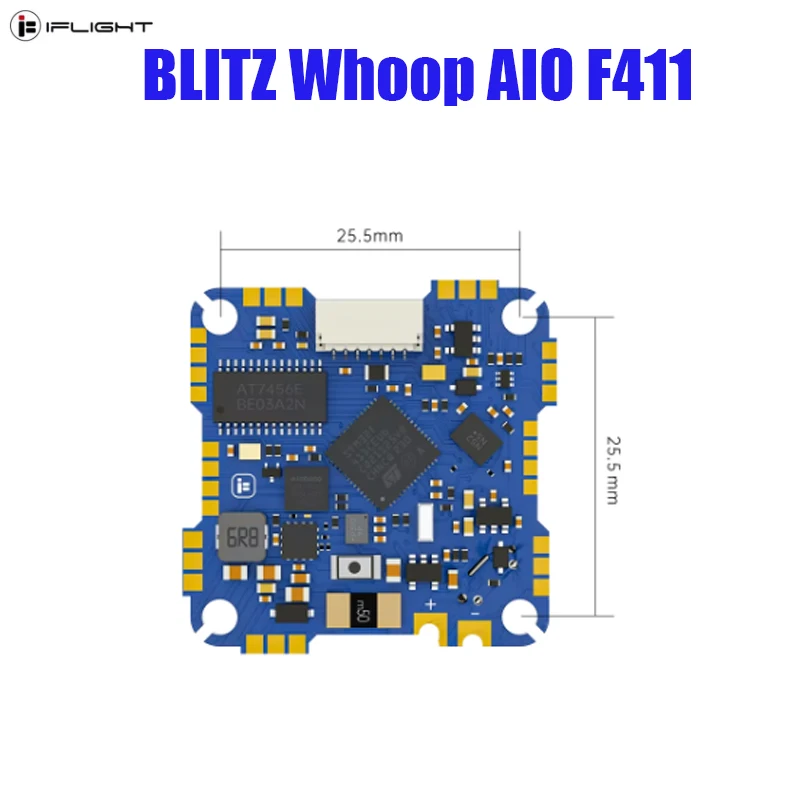 Плата iFlight BLITZ Whoop AIO F411 V1.1 (BMI270) с монтажными отверстиями 25 5*25 5 мм для гоночного
