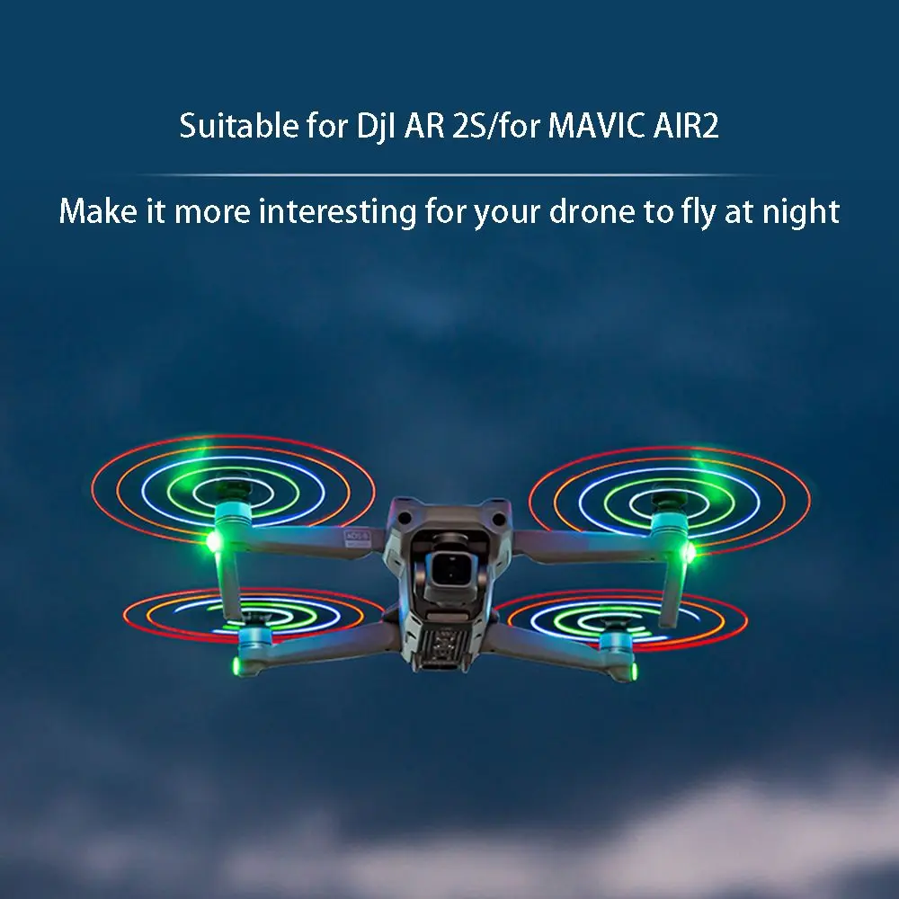 

For DJI Mavic Air 2/2S Drone Light-Emitting Paddle Noise Reduction Rechargeable Flash Ring Paddle Accessories