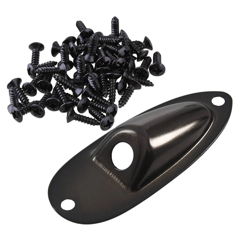 

50X Запчасти для басовых шурупов гитары для защиты от царапин, черный и 1X домкрат, черный для Stratocaster