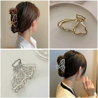 big butterfly hair clip elegant gold vintage hair clips pearl hair accessories for women girl geometric hair claw new hair crab