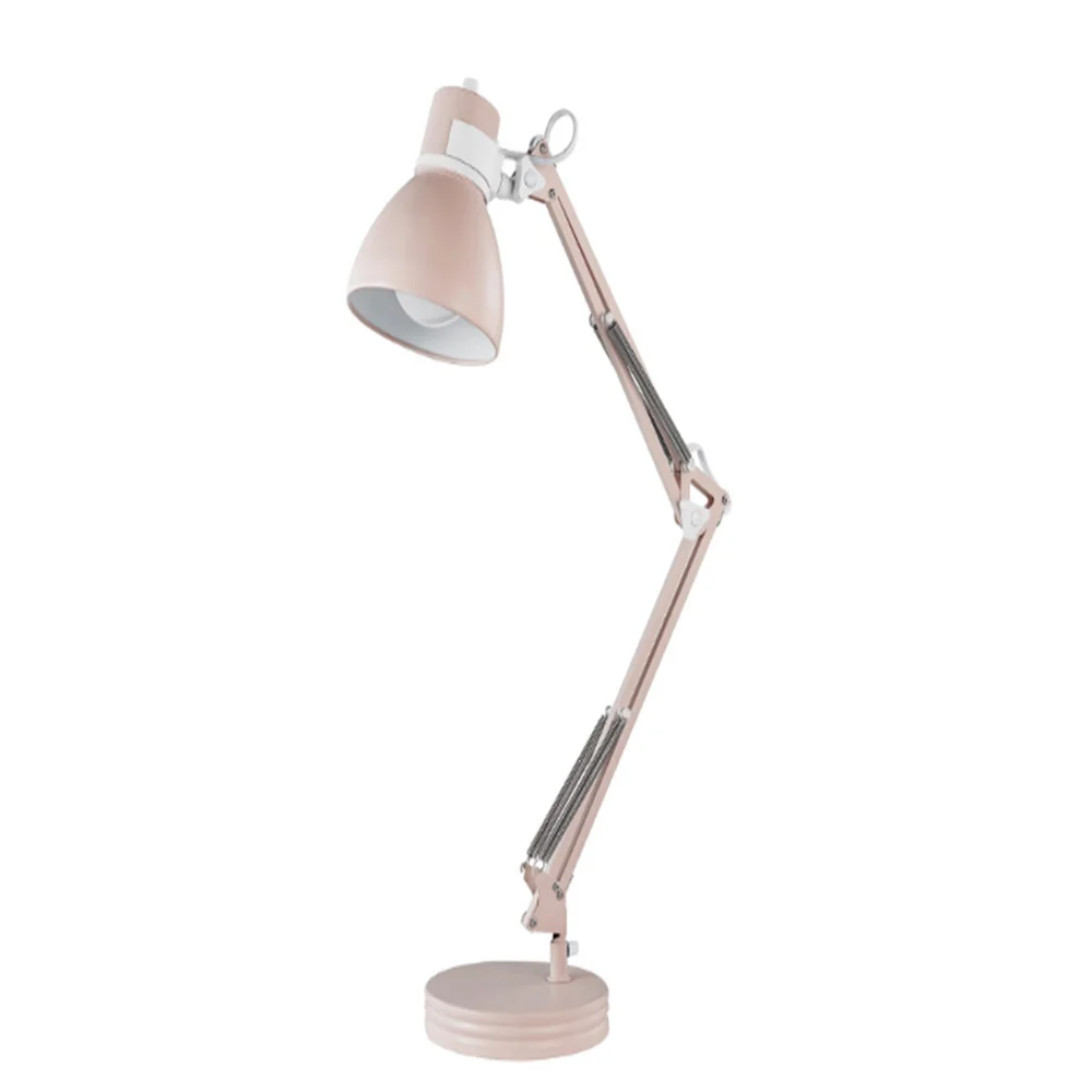 

28" Matte Rose Swing Arm Desk Lamp