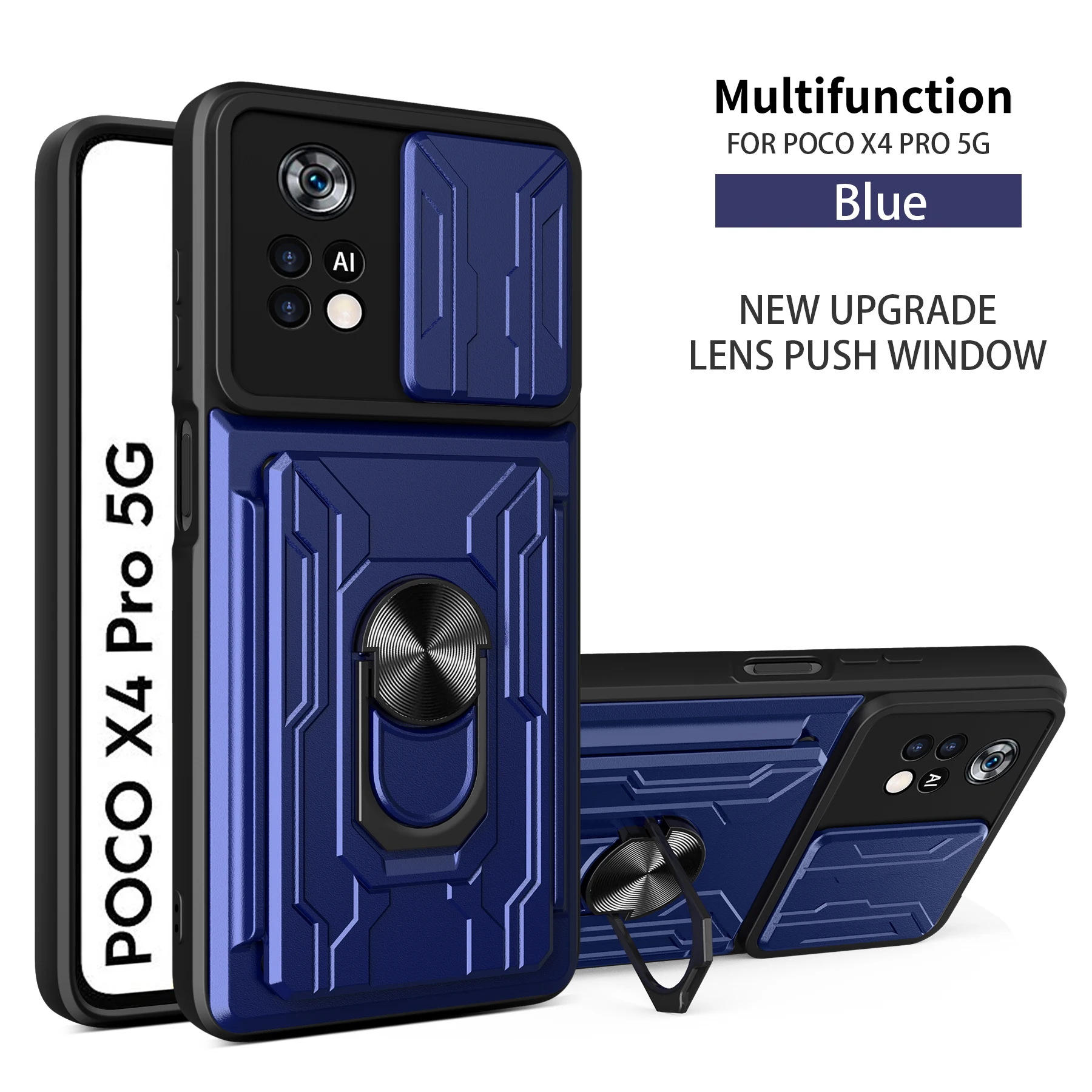 

Защитное кольцо с подставкой для Xiaomi Poco X4 Pro
